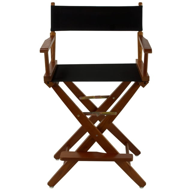 Extra-Wide Premium 24 in. Oak Counter Height Directors Chair