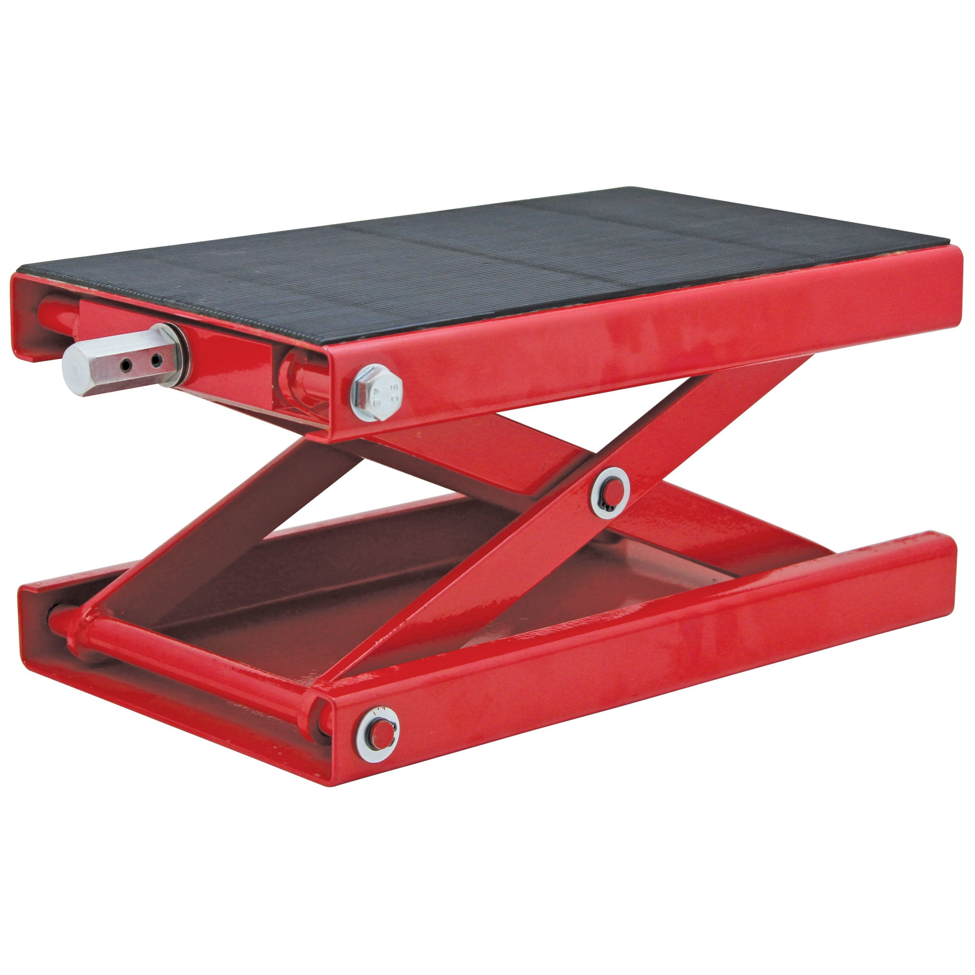 Extreme Max 5001.5044 1100 lb. Motorcycle Scissor Jack for Repair and Maintenance - Wide Non-Slip Padded Deck (9" x 15-1/8")