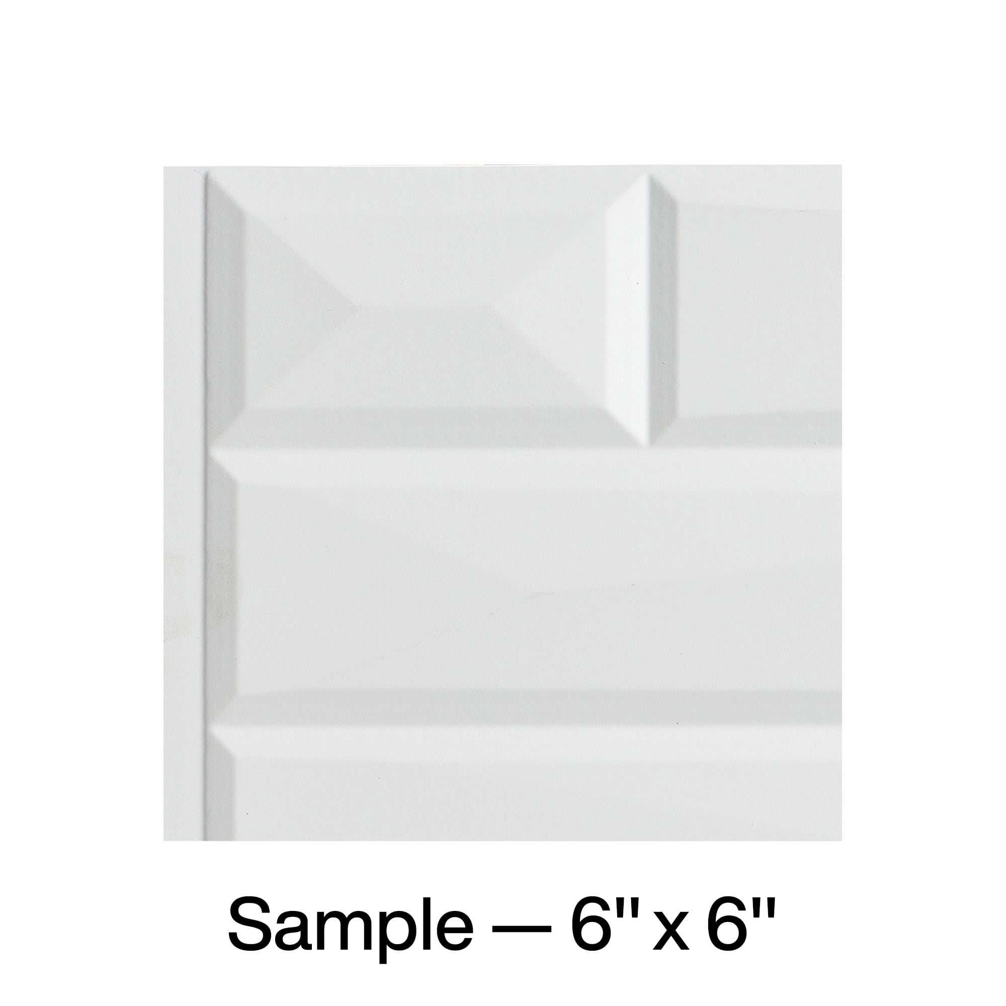 FASÄDE Vista Decorative Vinyl Backsplash Panel in Matte White (6X6 Inch Sample)