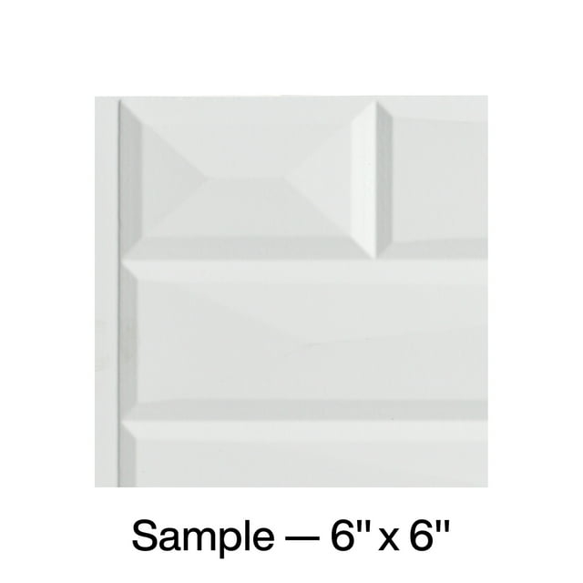 FASÄDE Vista Decorative Vinyl Backsplash Panel in Matte White (6X6 Inch Sample)