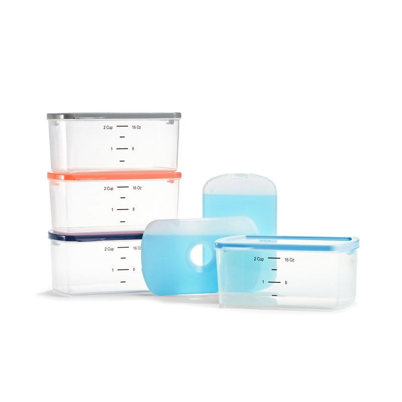 FIT & FRESH 225Hl Portion Control Containers With Lids, Snack Container - 2 Cup