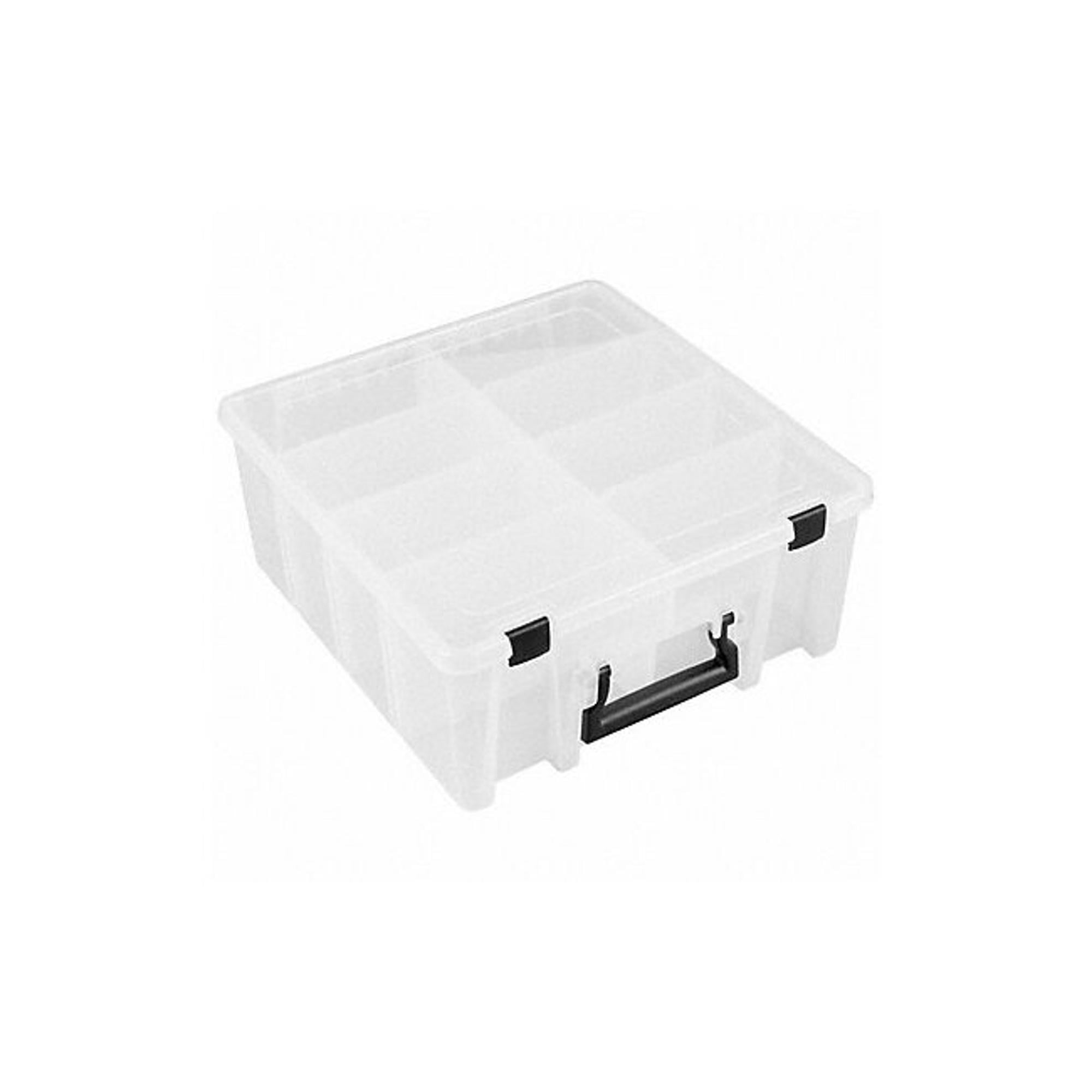 FLAMBEAU Adjustable Compartment Box,Clear T9200