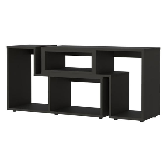 FM FURNITURE Harmony Extendable TV Stand Black Engineered Wood