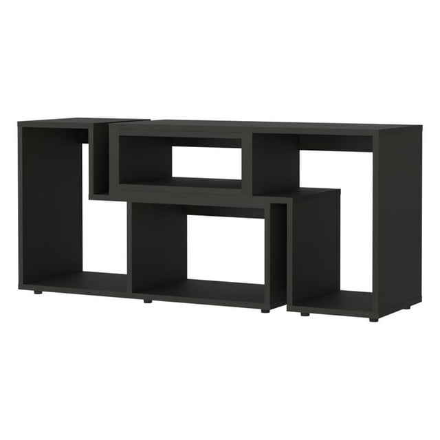 FM FURNITURE Harmony Extendable TV Stand Black Engineered Wood