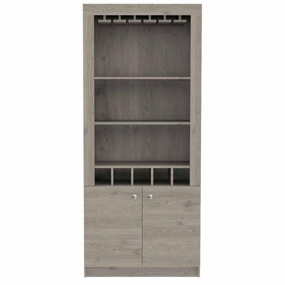 FM FURNITURE LLC New York Bar Cabinet ,Light Gray