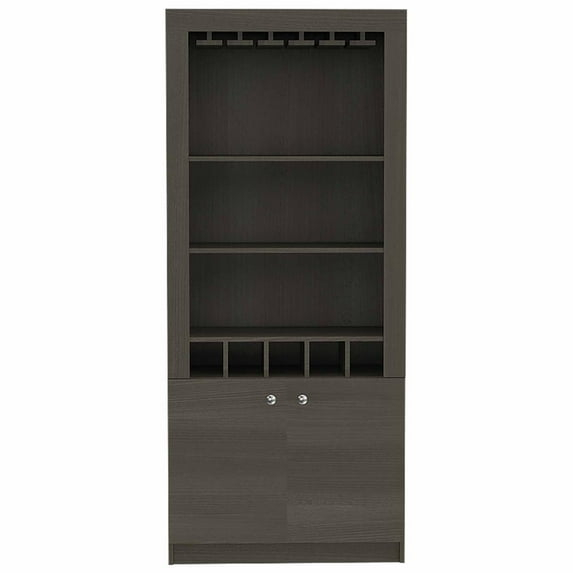 FM FURNITURE LLC New York Bar Cabinet ,Smokey Oak