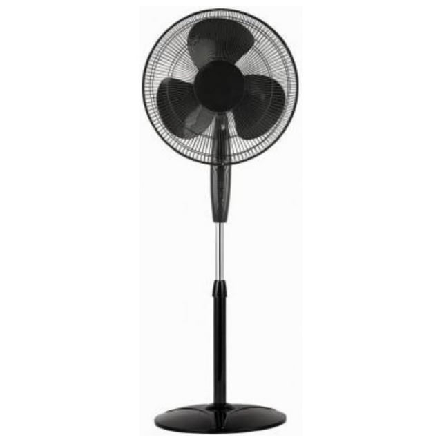 Optimus 18" Black Oscillating Stand Fan with Remote Control