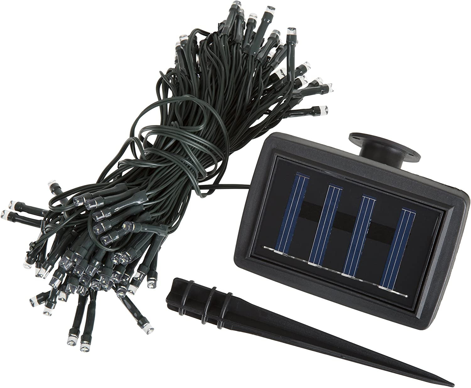 Pure Garden 39-Foot Solar Powered LED String Lights with 100 White Bulbs