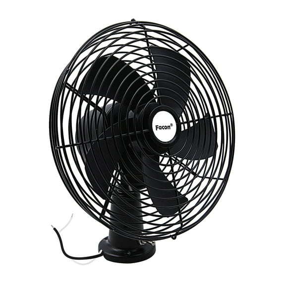 Facon 12V 8'' Car Cooling Automobile Vehicle Fan, Powerful Quiet with 2-Speed, Ventilation Electric Car Fans for RV Truck Bus Boat Van SUV Yacht