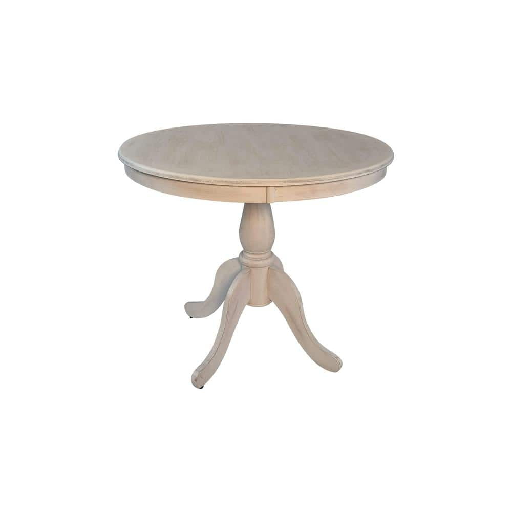 Carolina Classics Fairview 36" Round Pedestal Dining Table in White