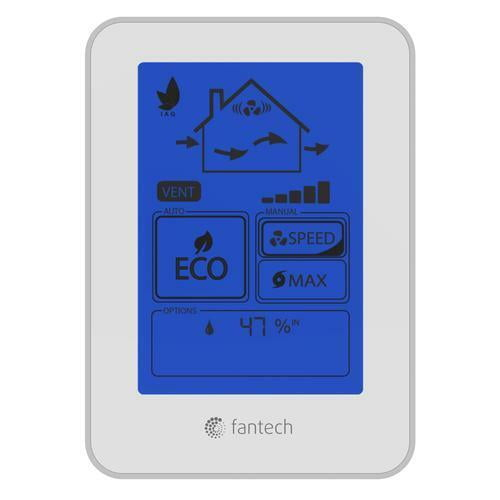FanTech ECO-TOUCHIAQ Touchscreen Multi-Function Dehumidistat IAQ