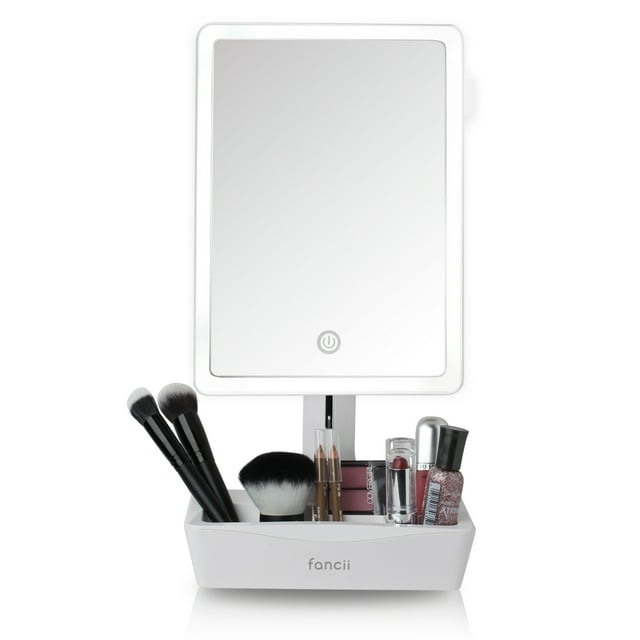 Fancii Gala LED Lighted Large Vanity Makeup Mirror with 10X Pull Out Magnifying Mirror