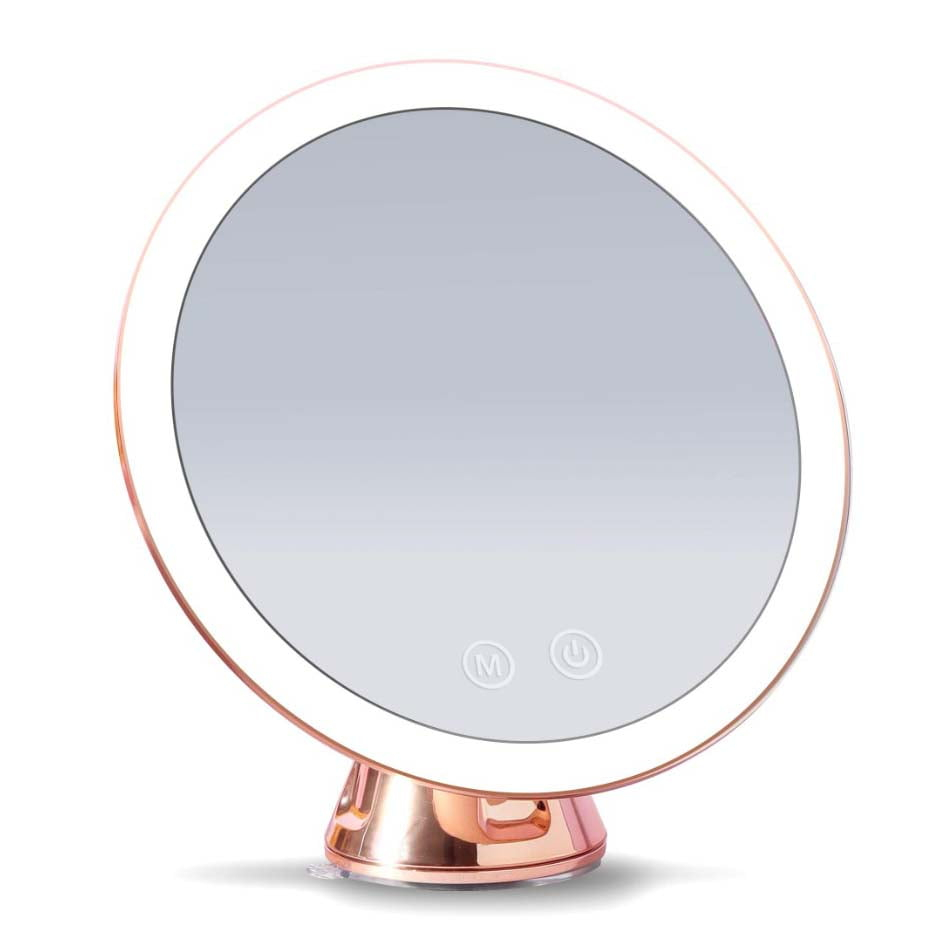 Fancii Lana - Premium 10x Magnifying Mirror - Rose Gold Shiny