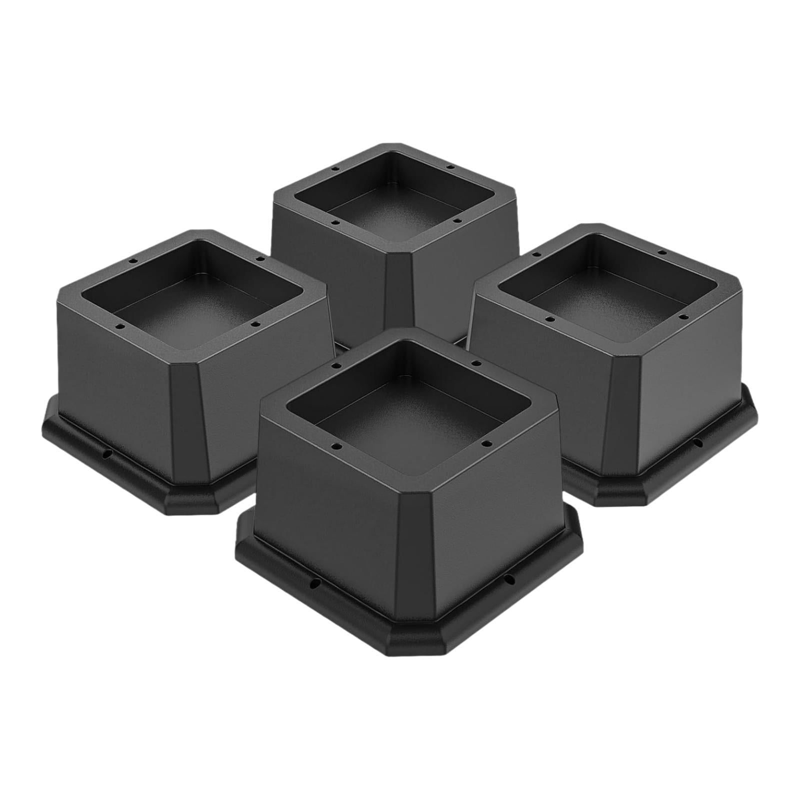 Furniture Risers 2 Inch Bed Risers Heavy Duty Adjustable Dorm Bed Lifts Risers Table Desk Chair Leg Extenders 4 Pack Black