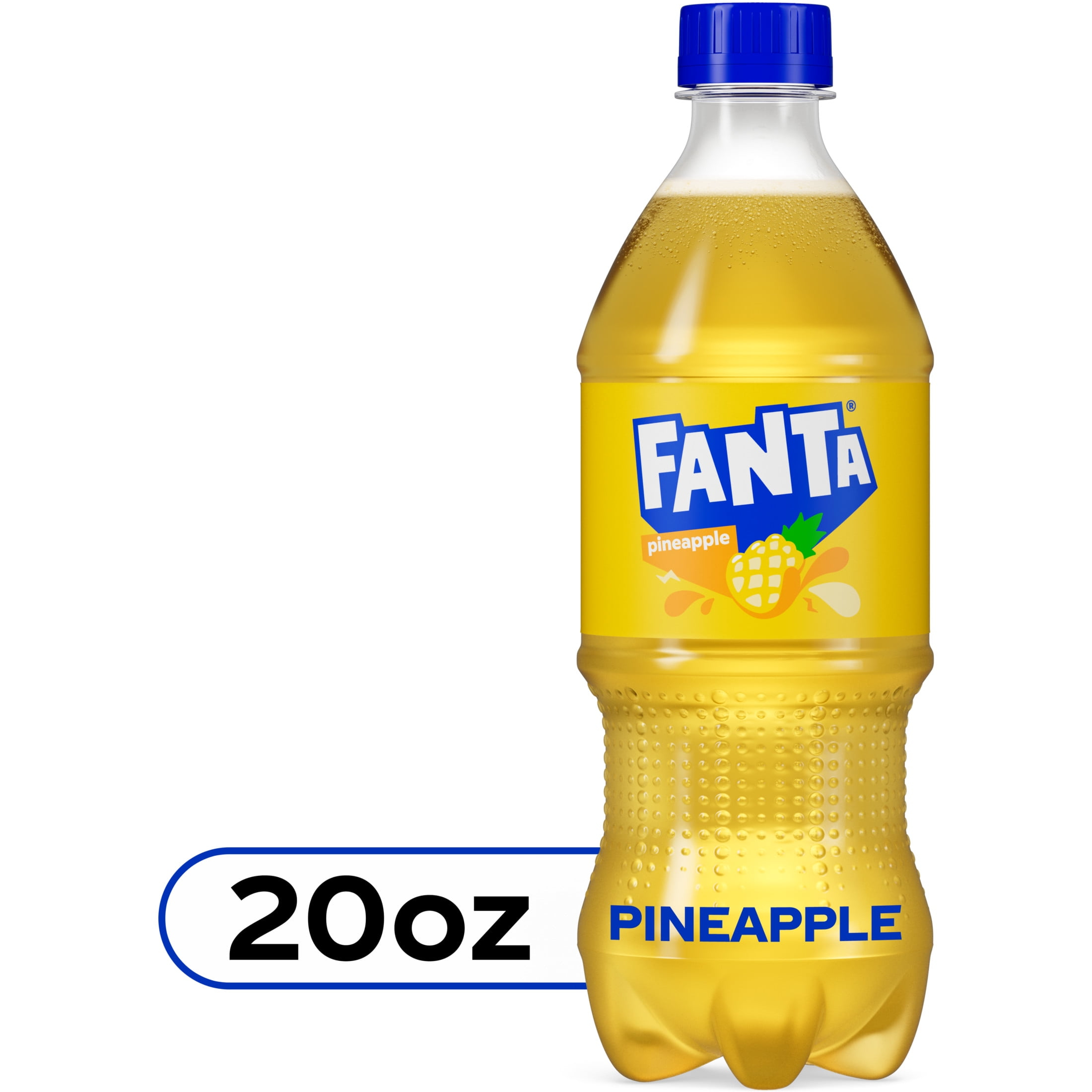 Fanta Pineapple Fruit Soda Pop, 20 fl oz Bottle