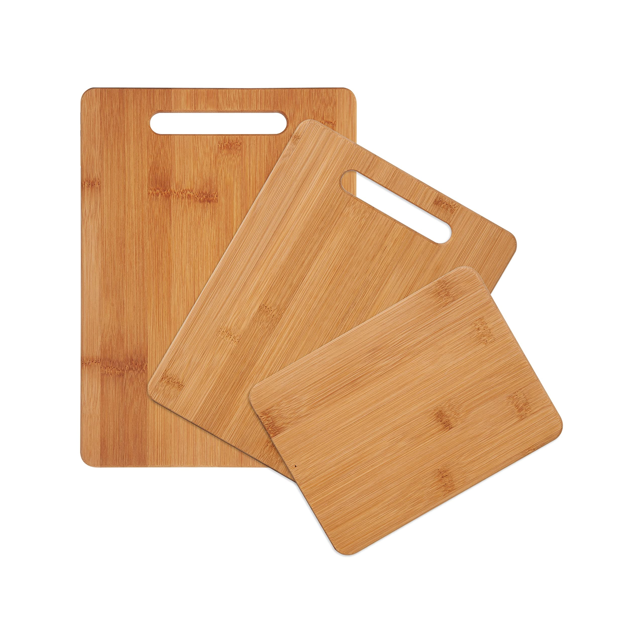 Farberware 3-piece Bamboo Cutting Board Set, 6x8-inch, 8.5X11-inch and a 9.5x13-inch