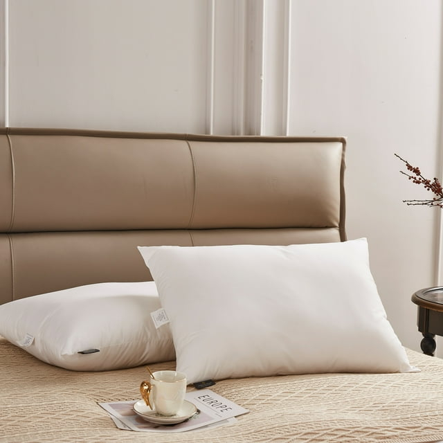 Farm To Home  Organic Blended Cotton Down Alternative Pillow - 2 Pack - White King - Set of 2