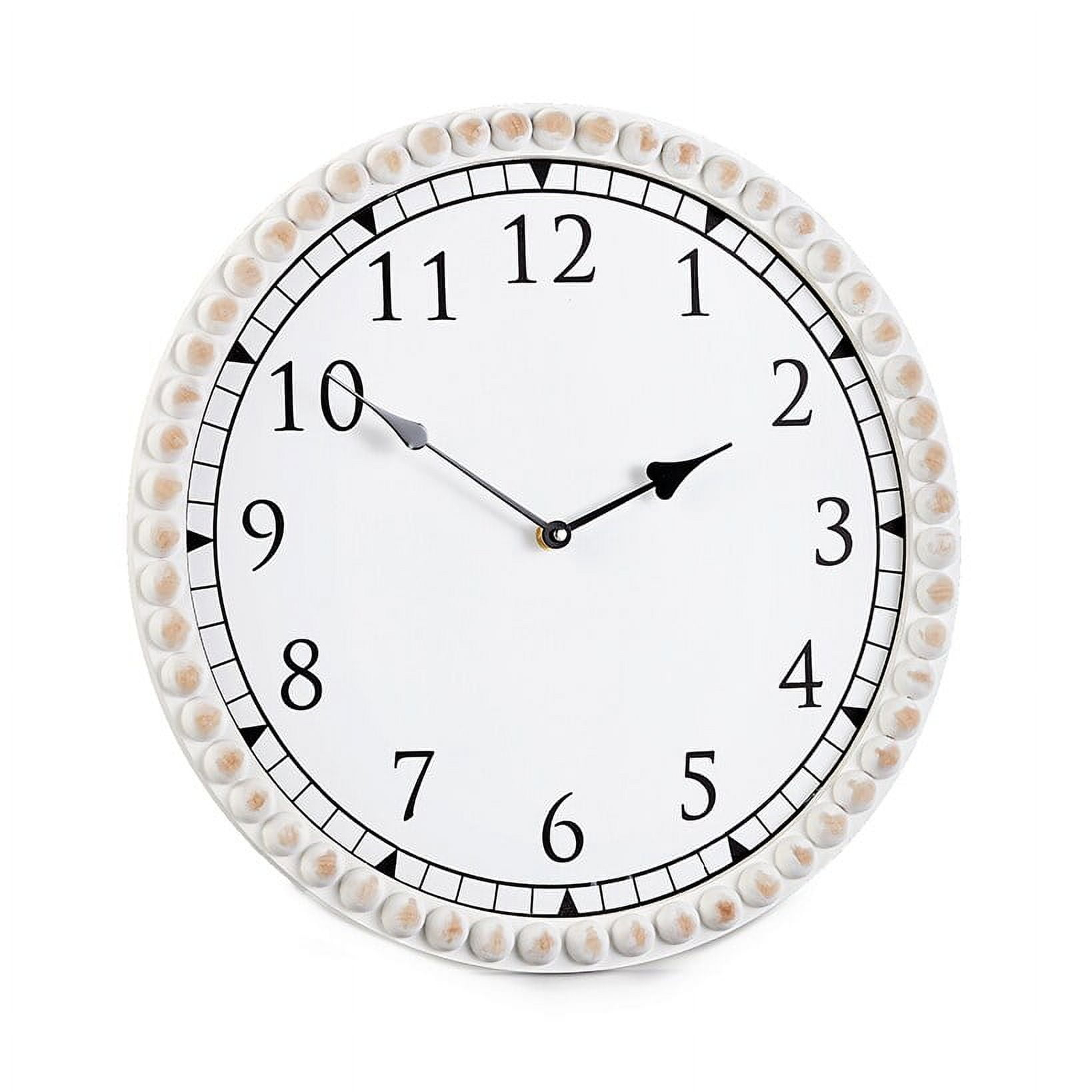 The Lakeside Collection Farmhouse Beaded Clocks or Mirrors - Round Clock