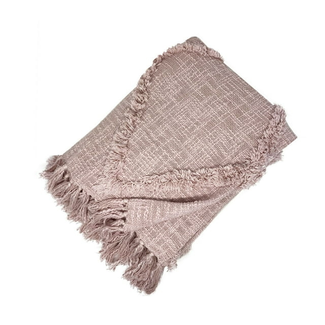 Farmhouse Living Aspen Diamond Tufted Fringe Throw Blanket