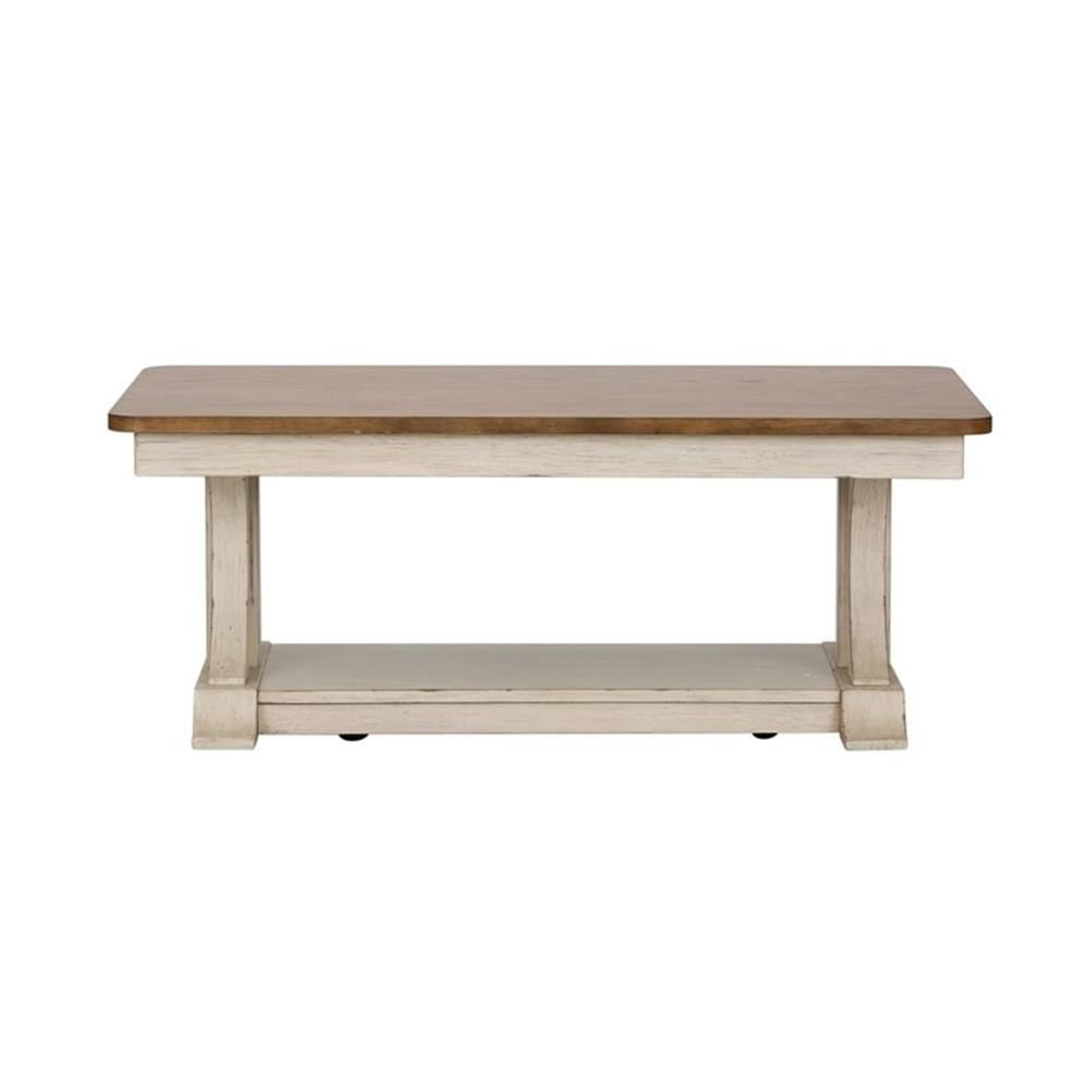 Farmhouse Reimagined White Rectangular Cocktail Table