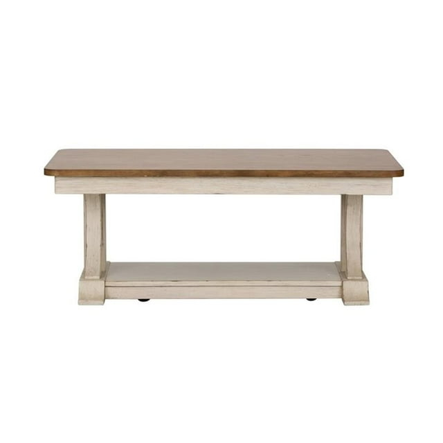 Farmhouse Reimagined White Rectangular Cocktail Table