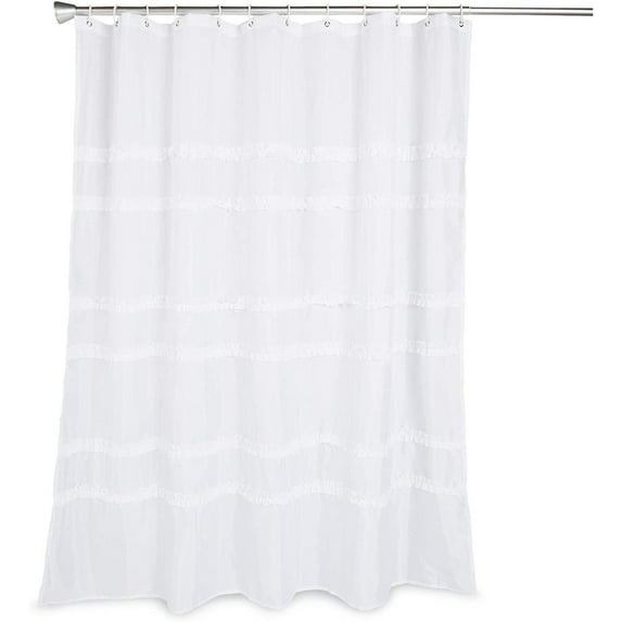 Farmhouse Shower Curtain Set with 12 Hooks, Rustic Bathroom Decor (72 x 72 in)