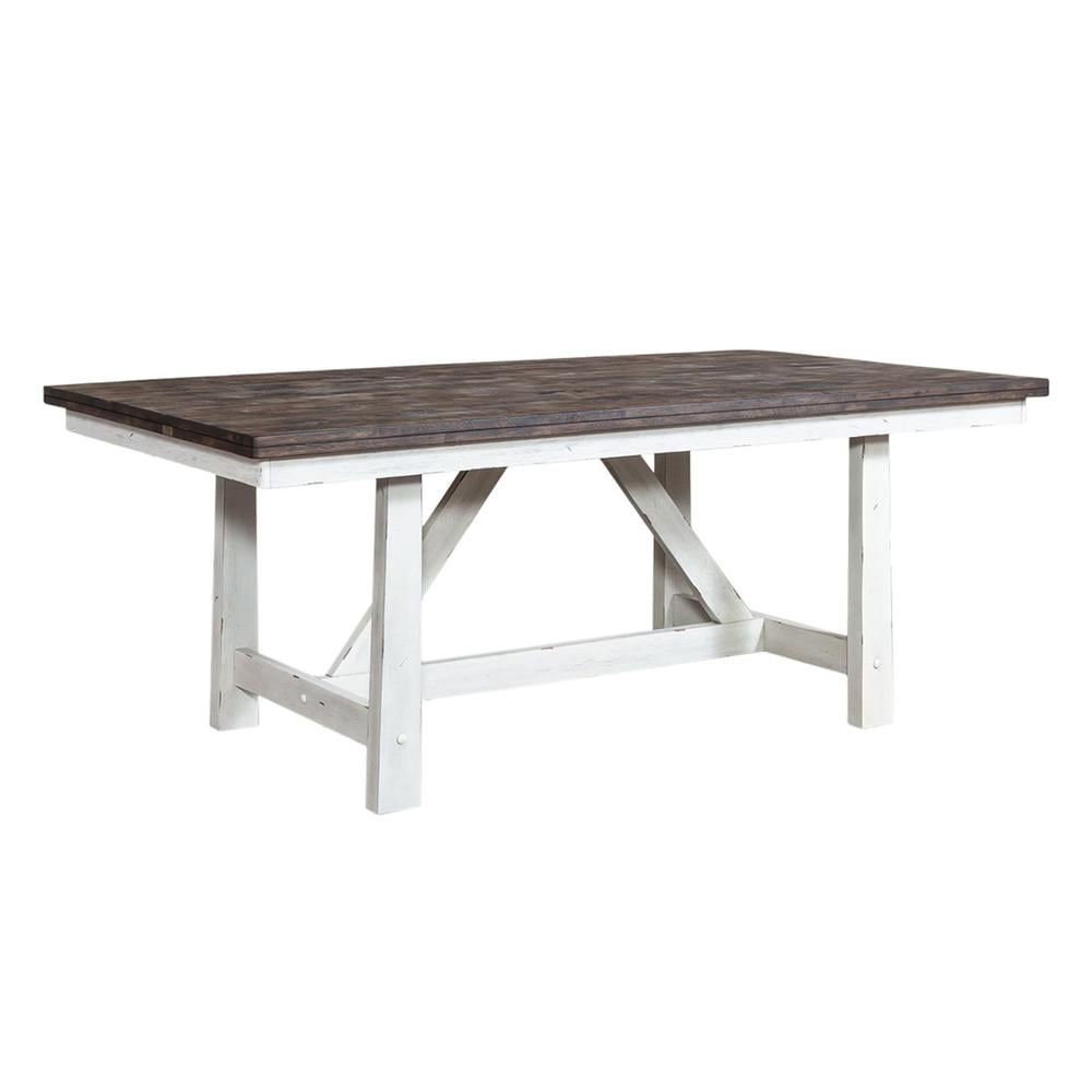 Liberty Furniture INDUSTRIES Farmhouse Fixed Top Trestle Table, W40 x D78 x H30, White