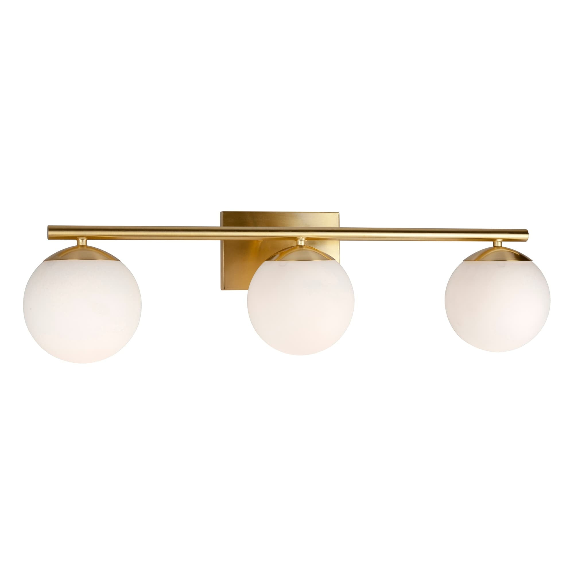 Bathroom Vanity Light Fixtures 3 Lights Gold with Milk White Glass Globe Modern Industrial Bathroom Vanity Light Fixtures Over Mirror