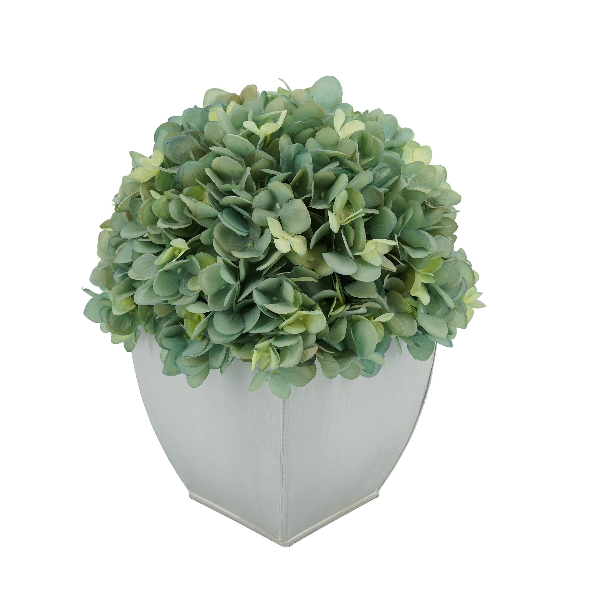 Winston Porter Artificial Fabric Hydrangea Arrangement in Pot