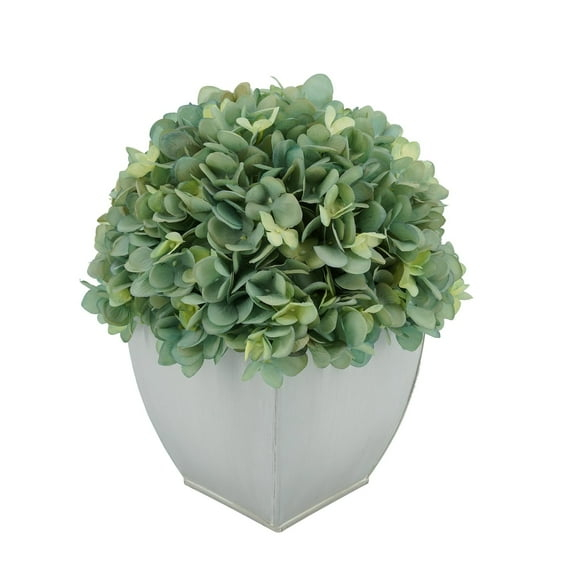 Winston Porter Artificial Fabric Hydrangea Arrangement in Pot