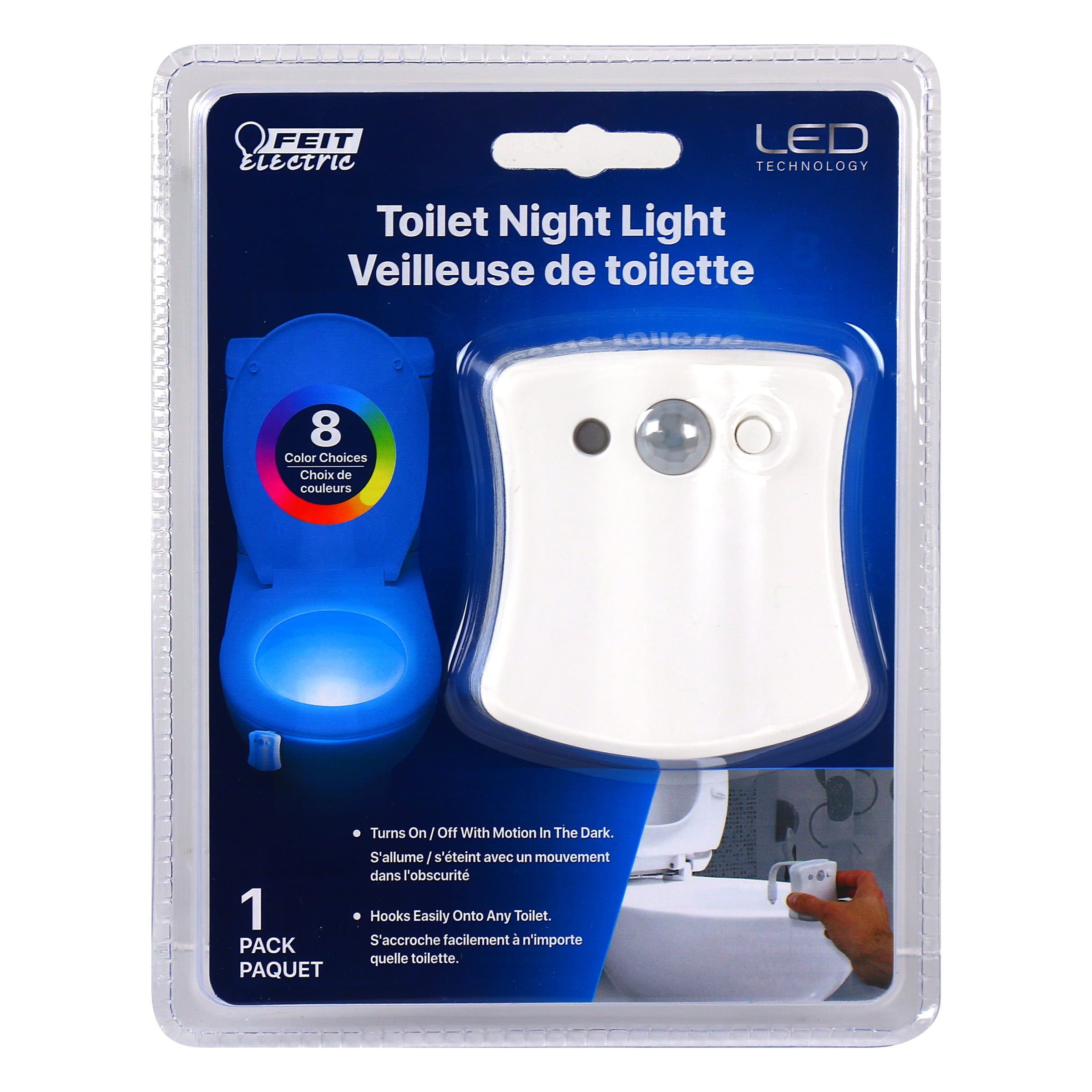 Feit Electric 2" x 2" inch Color Select Motion LED Toilet Night Light