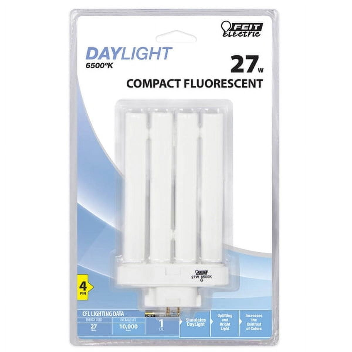 Feit Electric 27 W PL 5.875 in. L CFL Bulb Daylight Specialty 6500 K 1 pk