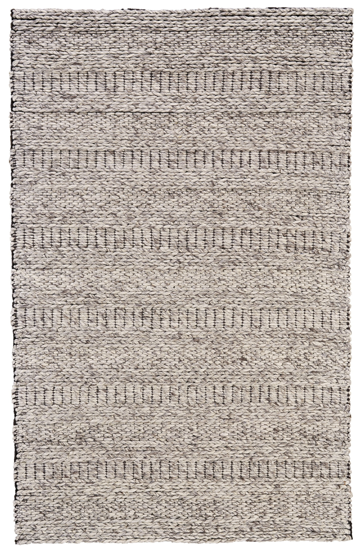 Feizy Berkeley Transitional Geometric, Ivory/Gray/Tan, 2' x 3' Accent Rug Eco Friendly Water Resistant Stain Resistant Scandinavian Solid Design Carpet for Living Dining Bed Room
