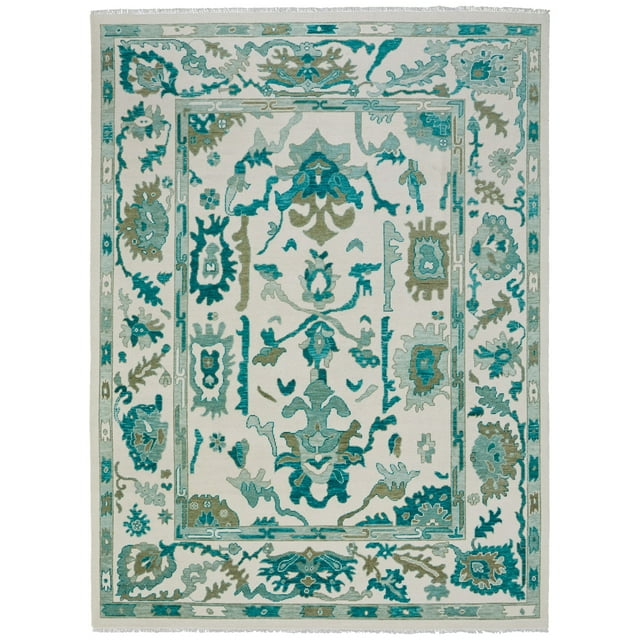 Feizy Karina Transitional Floral & Botanical, Green/Ivory, 1'6" x 1'6" Swatch Easy Care Stain Resistant Fade Resistant Craftsman Scroll Design Carpet for Living Dining Bed Room