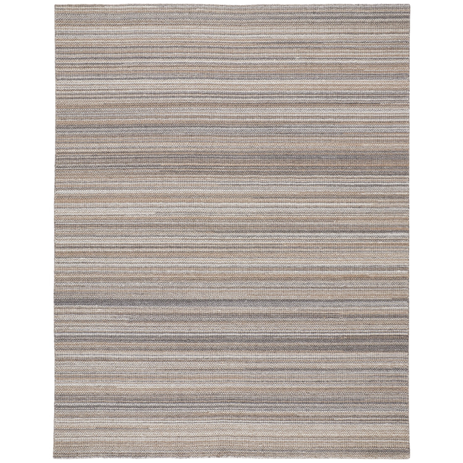 Feizy Keaton Transitional Solid, Brown/Taupe, 4' x 6' Accent Rug Stain Fade Resistant Easy Care Casual Stripes Floor Rug for Living room Bedroom