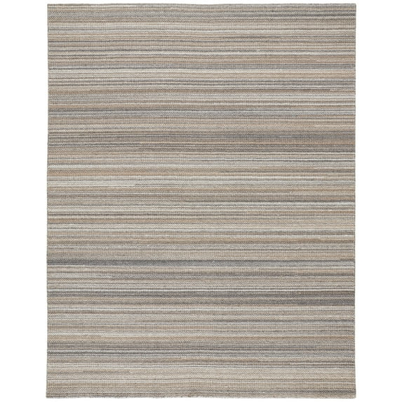 Feizy Keaton Transitional Solid, Brown/Taupe, 4' x 6' Accent Rug Stain Fade Resistant Easy Care Casual Stripes Floor Rug for Living room Bedroom