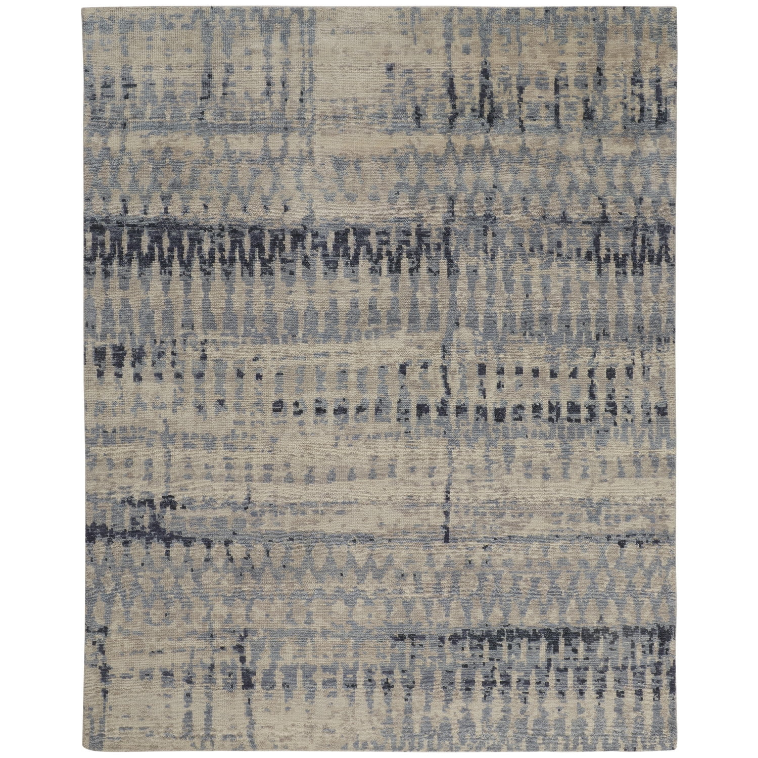 Feizy Palomar Transitional Abstract, Blue/Tan, 2' x 3' Accent Rug Stain Fade Resistant Easy Care Casual Geometric Floor Rug for Living room Bedroom