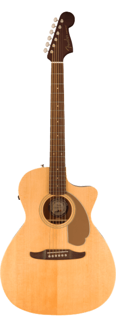 Fender Newporter Player Auditorium Size Acoustic Electric Guitar, Natural