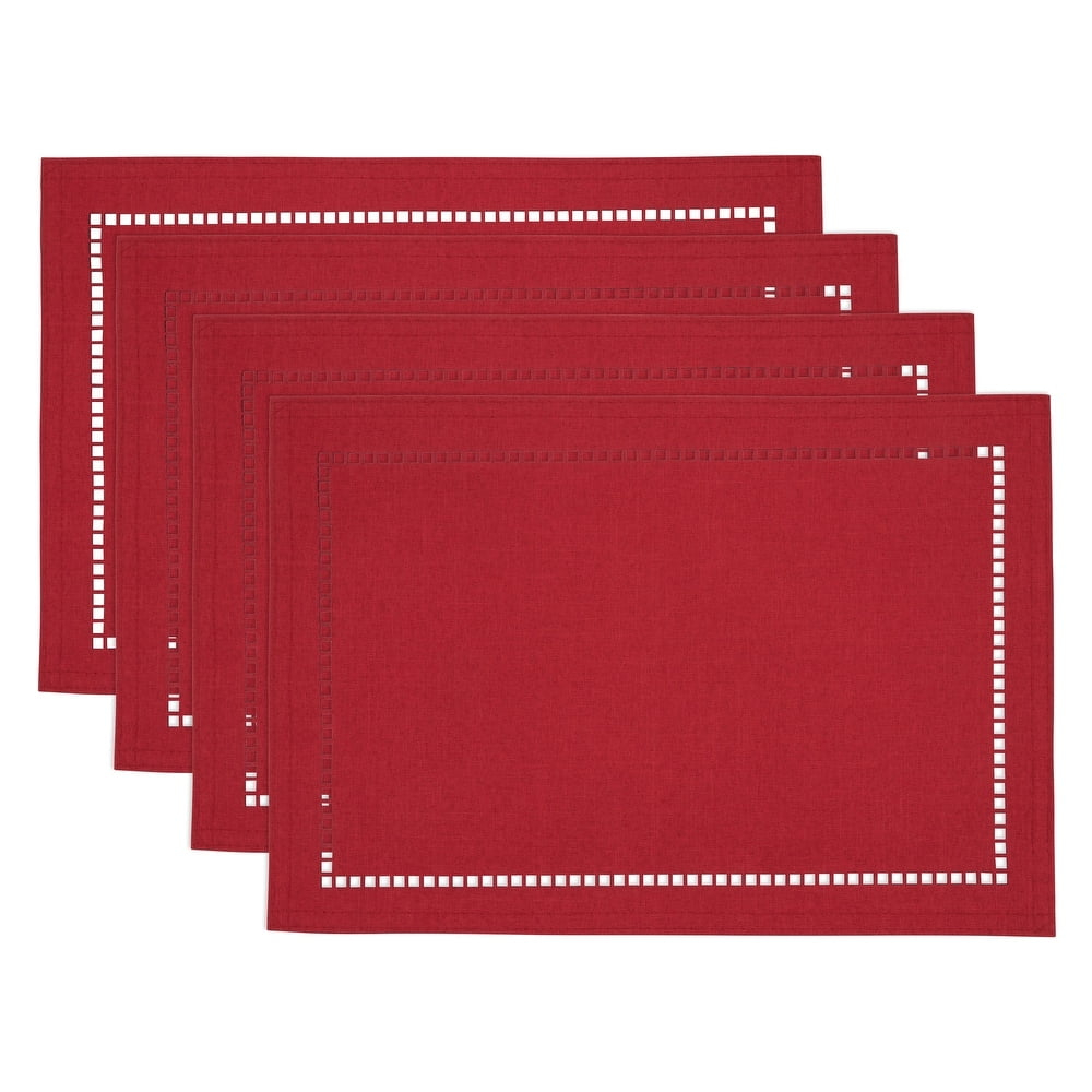 Saro Lifestyle Laser-Cut Hemstitch Placemat (Set of 4)