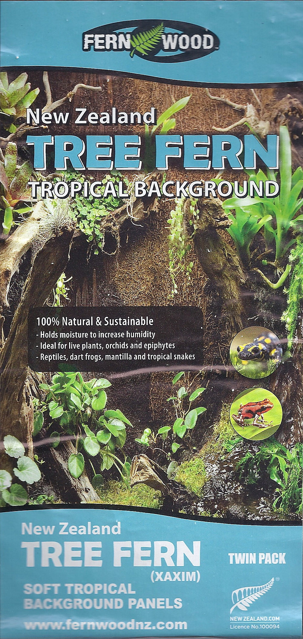 Fern Wood New Zealand Tree Fern Tropical Background Panel 18x6x0.6 Twin Pack