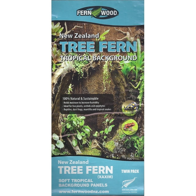 Fern Wood New Zealand Tree Fern Tropical Background Panel 18x6x0.6 Twin Pack