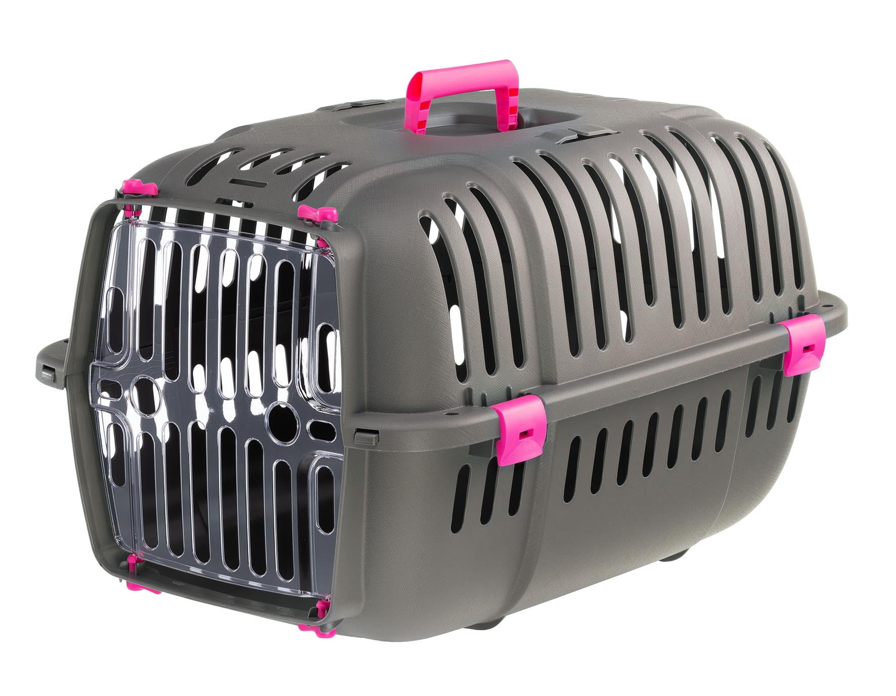 Ferplast Jet Pet Carrier: Value Dog Carrier Suitable for Toy Dog Breeds & Small Cats, 18.51L x 12.6W x 11.42H, Fuchsia