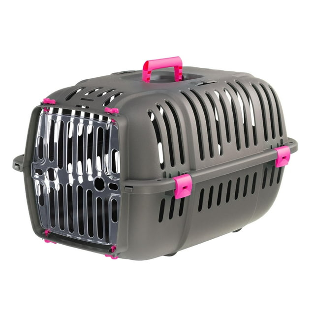 Ferplast Jet Pet Carrier: Value Dog Carrier Suitable for Toy Dog Breeds & Small Cats, 18.51L x 12.6W x 11.42H, Fuchsia