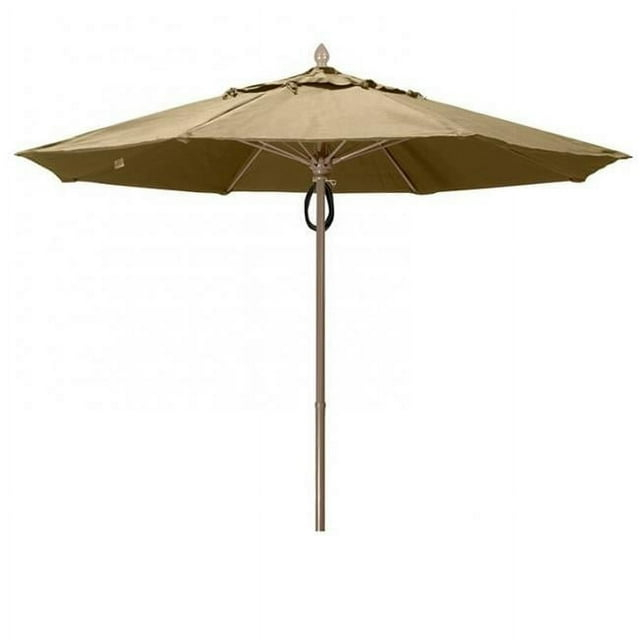Fiberbuilt 7.5' Oct Market 8 Rib Push up Champagne Bronze with Antique Beige Marine Grade Canopy, 7MPPCB-8600