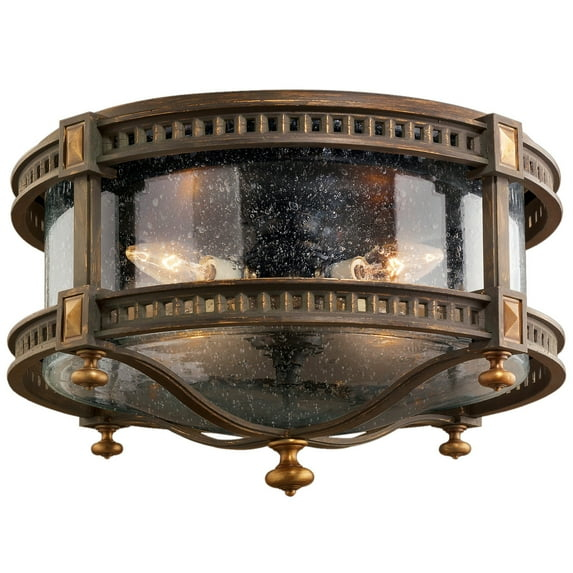 Fine Art Handcrafted Lighting 564982St Beekman Place 18" Diameter Four-Light Outdoor Flush