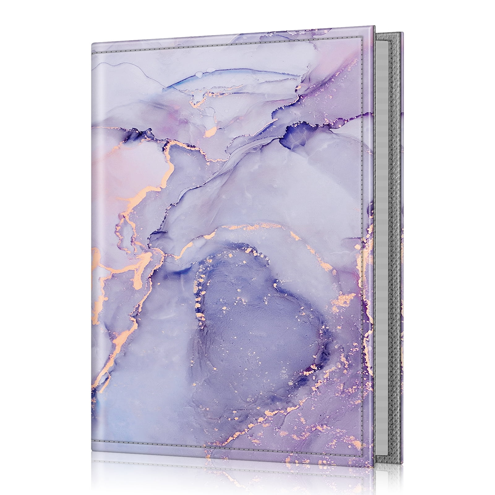 Fintie Photo Album 4x6 Photos, 52 Photos Small Mini Capacity Premium Vegan Leather Cover Photo Album, Portable Wallet Photo Album for Family Wedding Boys Girls, Lilac Marble