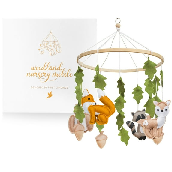 First Landings Woodland Mobile for Baby Crib Forest Animals Woodlands Theme