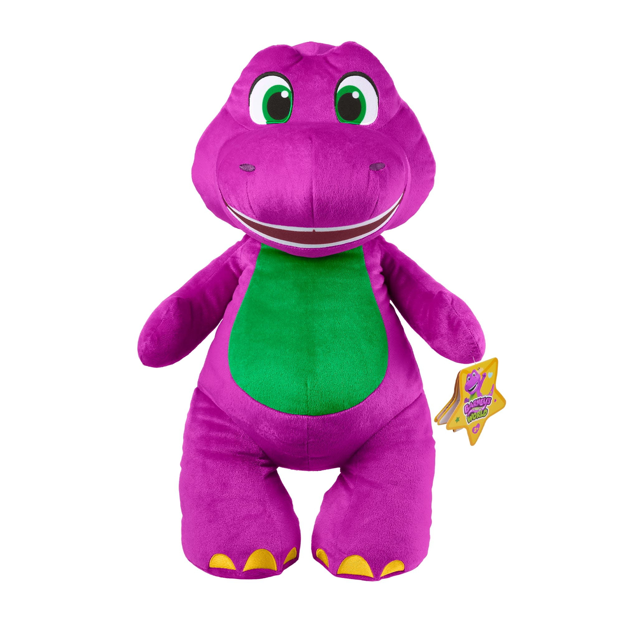 Fisher-Price Barney’s World Jumbo Barney Plush, 26-inch Figure, Large Scale & Soft Texture