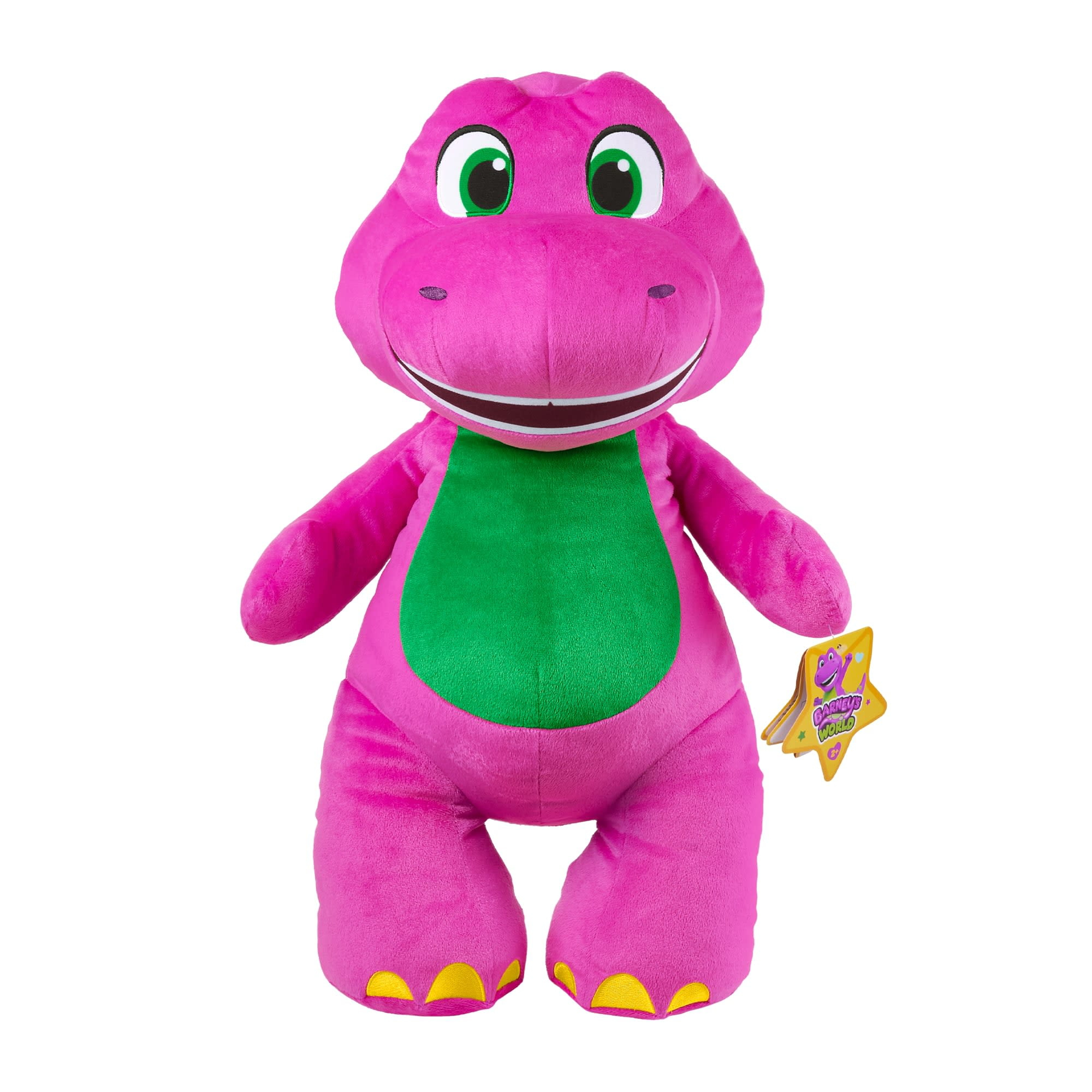 Fisher-Price Barney’s World Jumbo Barney Plush, 26-inch Figure, Large Scale & Soft Texture