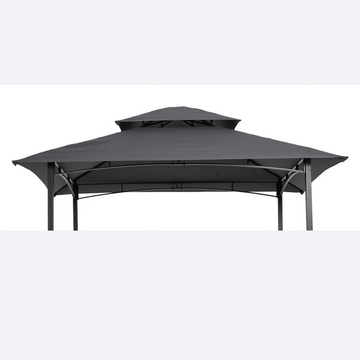 Only Choice 8 x 5 Ft Double Tiered Grill Gazebo Replacement Canopy Only.BBQ Tent Roof Top Cover,Grey